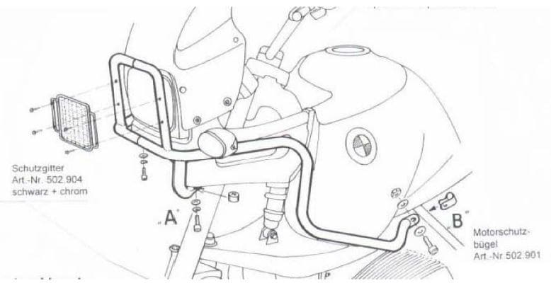 BMW R 850 GS [1994-2000] - Barra de proteção ao tanque