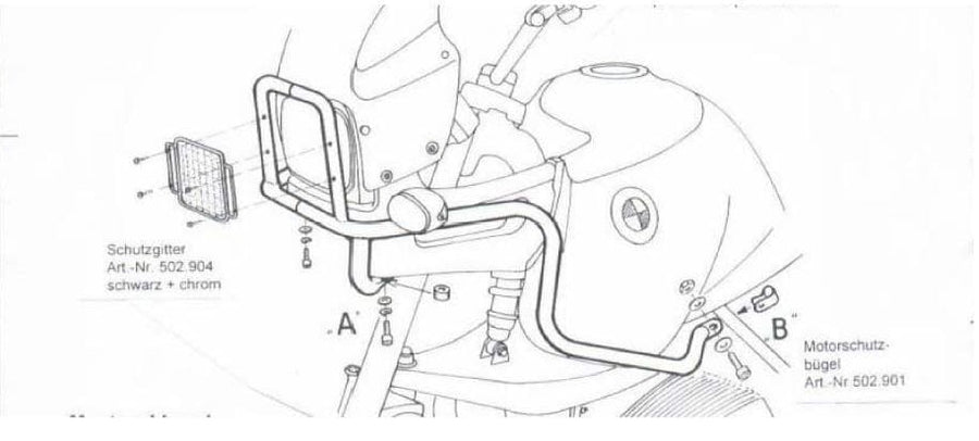 BMW R 850 GS [1994-2000] - Barra di protezione del serbatoio
