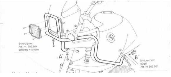 BMW R 850 GS [1994-2000] - barra de protección de tanques