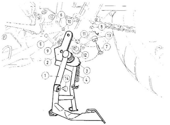 Kawasaki KLV 1000 [2004-2005] - Soporte principal