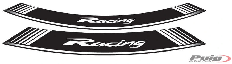 PUIG Racing Felgenrandaufkleber – Universal | Weiß | PUIG 5531B