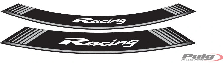 PUIG Racing Felgenrandaufkleber – Universal | Silber | PUIG 5531P