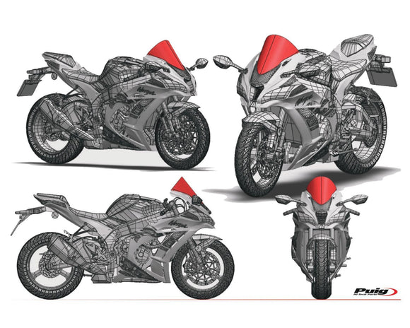 KAWASAKI ZX-10RR NINJA PERFORMANCE [2018] – R-Racer スクリーン – 濃い色合い