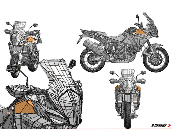 KTM 1290 SUPER ADVENTURE T [2023] – Øvre deflektor – Gjennomsiktig