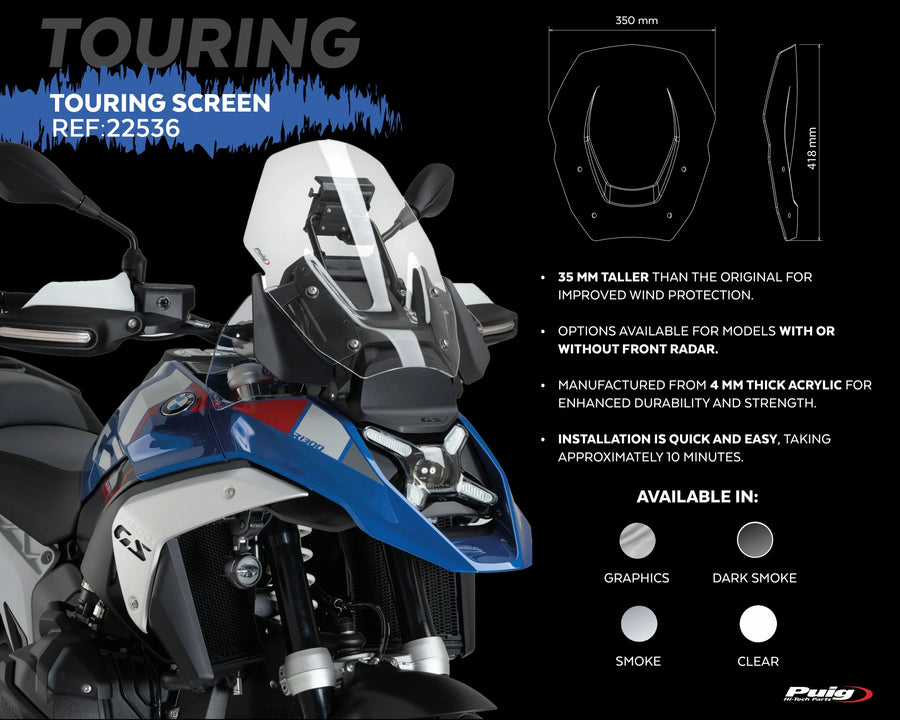 BMW R 1300 GS TROPHY [2025] – bulle touring – transparente