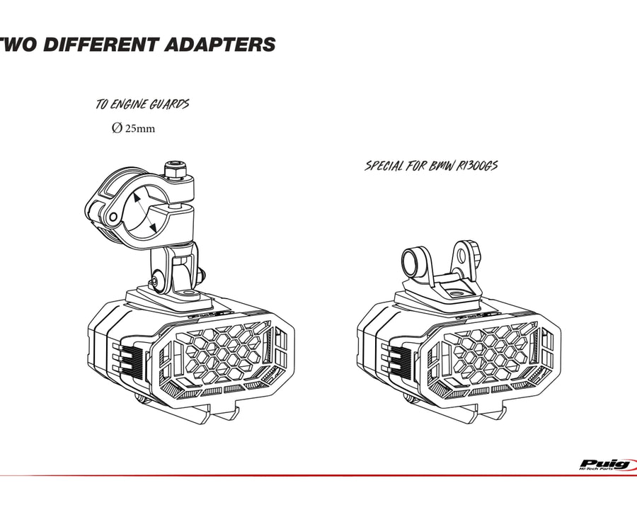 HONDA CMX 1100 TOURING REBEL [2025] – Faros adicionales antiniebla – Negro