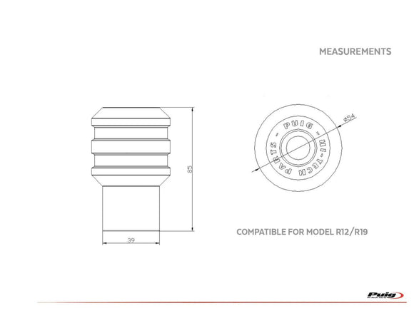 YAMAHA XSR 900 [2025] – Rahmen Sturzpads Vintage 2.0 – Schwarz