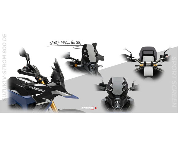 SUZUKI DL 800 V-STROM [2025] – Tourenscheibe – Transparent