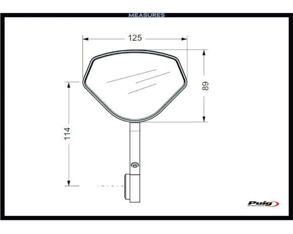 KTM 890 DUKE R [2025] – ハイテク V バックミラー – ブラック