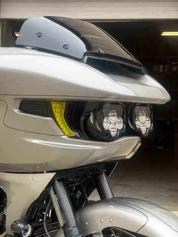 harley-davidson road glide st [DINÁMICA PERSONALIZADA] – Ventilaciones de señal de giro delanteras integradas Shark Demon® - 0