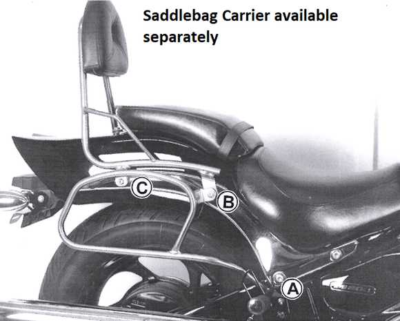 Suzuki M 800 inntrenger [2005-2009] - Sissybar uten bagasjebro
