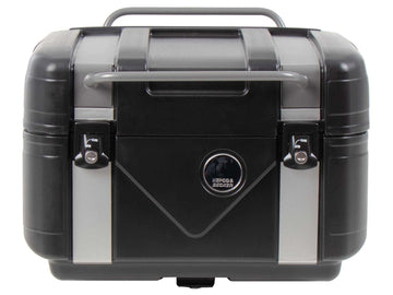 Topcase [Hepco & Becker] - Gobi Black Edition with silver inlays - for topcase carriers