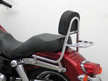 Harley Davidson Dyna Switchback [2010-2016] - Sissy Bar aus Rohr mit Kissen und Gepäckträger