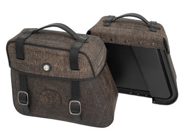 Borsa da moto [Hepco & Becker] - set di borse in pelle Rugged Cutout 19 L incl. sgancio rapido - ritaglio