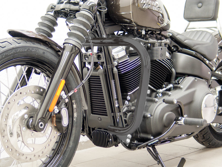 Harley Davidson Softail (Milwaukee-Eight 107/114) [2018] - Schutzbügel, große Ausführung aus 38 mm Rohr, konische Form, schwarz