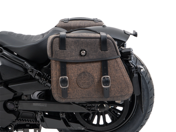 Indian Scout Sixty Classic [2025-2026] - Set: Ledertaschenhalter Cutout schwarz inkl. Rugged Ledertaschen braun