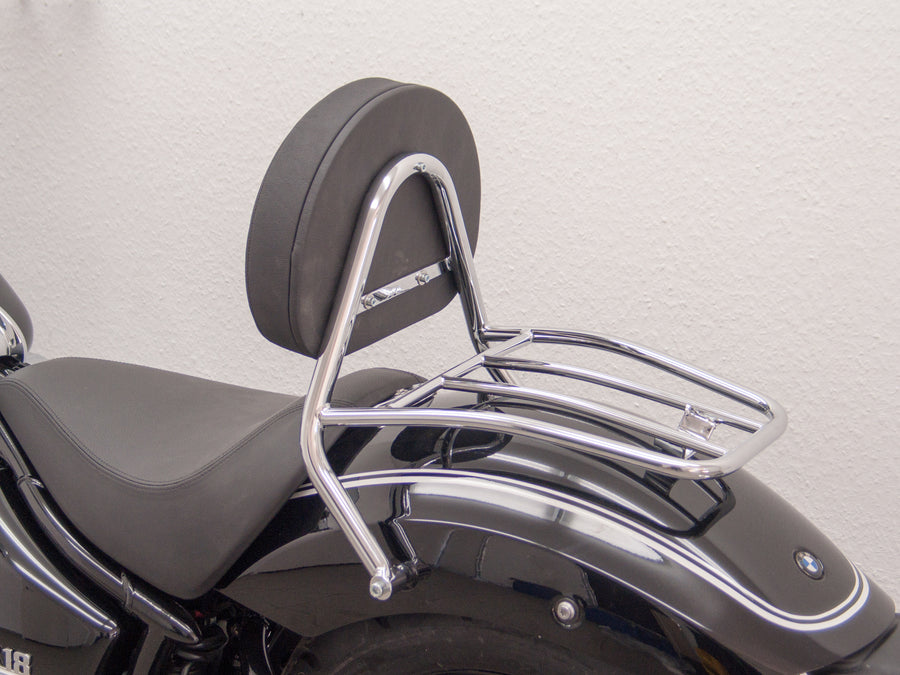 BMW R 18 (OL11) 2021- [2021] - Fahrer Sissy Bar mit großem gerundetem Kissen und Gepäckträger