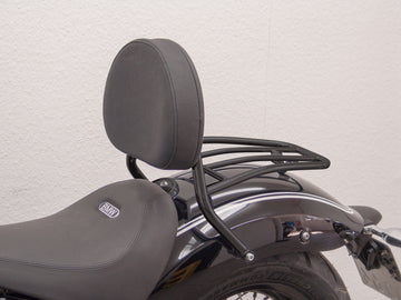 BMW R 18 (OL11) 2021- [2021] - Barra del conductor con una gran almohada redondeada y un estante de equipaje, negro