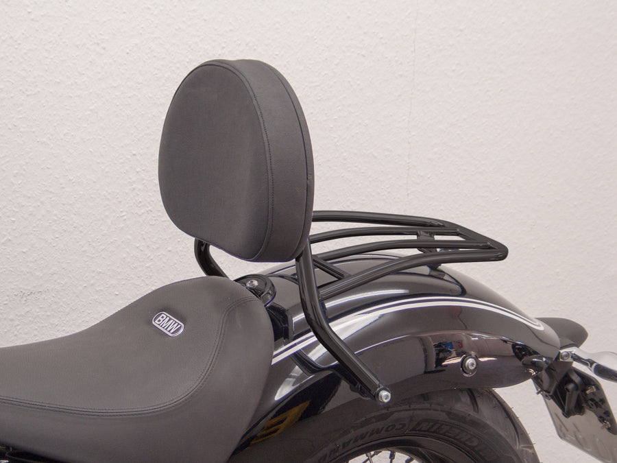 BMW R 18 (OL11) 2021- [2021] - Bar sissy chauffeur avec un grand oreiller arrondé et porte-bagages, noir