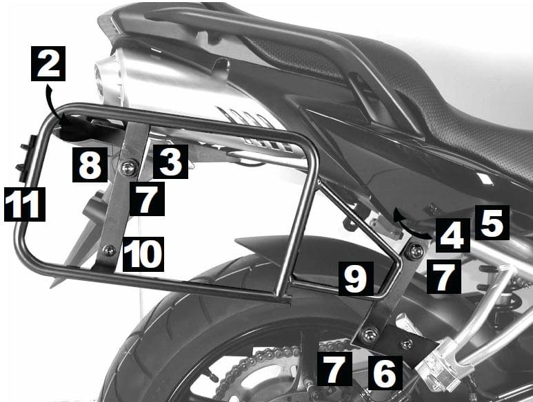 Yamaha FZ 6 [2007-2009] -LOCK-IT CASO TRANPEIRA