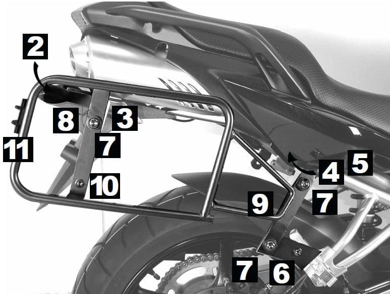 Yamaha FZ 6 [2007-2009] -LOCK-IT CASO TRANPEIRA