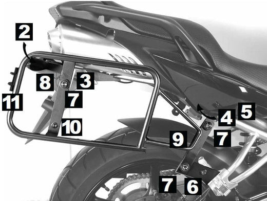 Yamaha FZ 6 [2007-2009] – Lock-it táskatartó