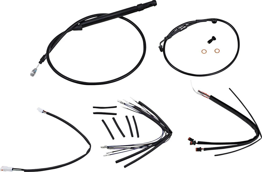 harley davidson flfb [BURLY BRAND] – Lenkerzug- und Bremsleitungs-Kit für Burly Ape Lenker