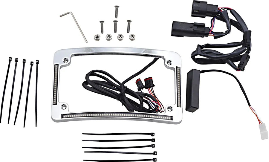 harley davidson fltruse [CUSTOM DYNAMICS] – LED Radius Kennzeichenrahmen