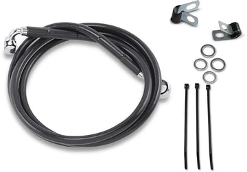 harley davidson fxsts [DRAG SPECIALTIES] – Verlängertes Bremsleitungs-Kit aus schwarzem Vinyl - 0