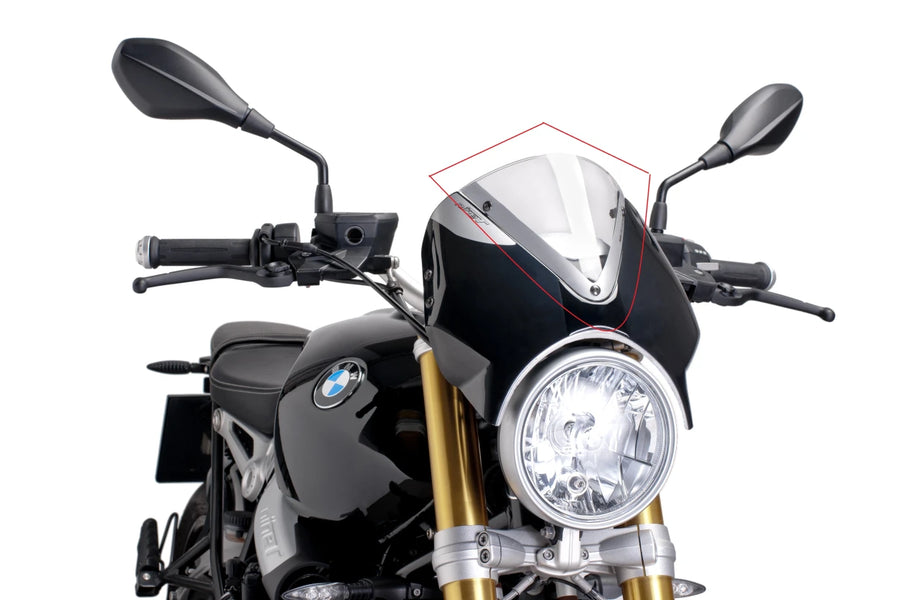 BMW R NINET URBAN S [2024] – Osłona przedniej szyby RetroVision – Przezroczysta