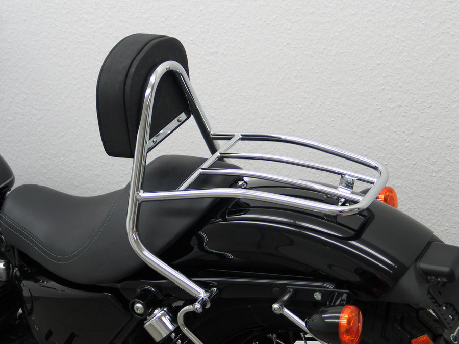 Harley Davidson Sportster Evo 883/1200 (Custom [2004-2020] - Fahrer Sissy Bar mit Kissen und Gepäckträger
