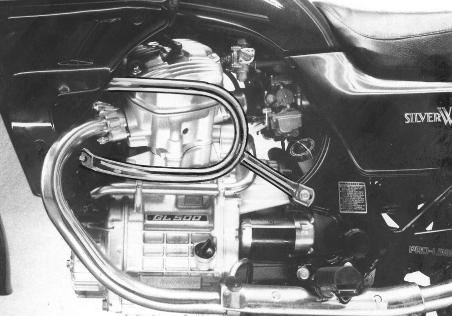 Honda CX 500/650 (auch E + C) + GL 500/650 mit Aluminiumkühlerverkleidung - Schutzbügel