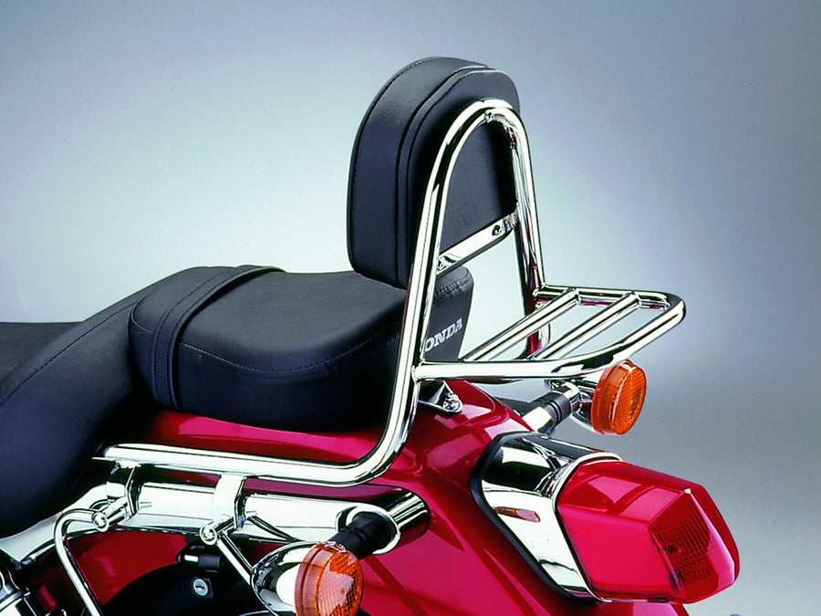 Honda VT 125 Shadow [1999-2007] - Sissy Bar gjord av rör med kuddar och bagagerack
