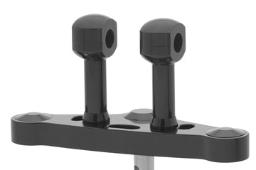 Алюминиевый подъемник для руля с 25-алюминиевыми подъемами для рулей с 25,4 мм (1 ′) Ø, высотой 100 мм, черный анодирован. С 1/2 ″ нитью UNC.