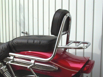 Suzuki GZ 125 Marauder [1998-2001] - SISSY BAR vyrobený z potrubí s polštáři a zavazadlový stojan