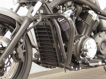 ヤマハXVS 1300カスタム[2014-2016]  - 保護バー、38 mmチューブで作られた大型バージョン、ブラック