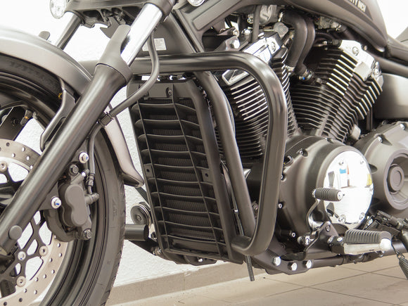 ヤマハXVS 1300カスタム[2014-2016]  - 保護バー、38 mmチューブで作られた大型バージョン、ブラック