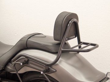 ヤマハXVS 1300カスタム[2014-2016]  - 枕と荷物ラック付きのパイプで作られた弱虫バー、ブラック