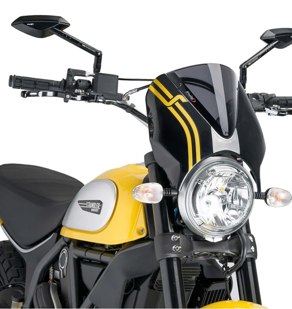 DUCATI SCRAMBLER 800 ICON DARK [2025] – RetroVision Windschild Visier – Getönt