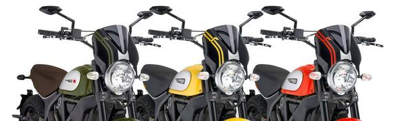 DUCATI SCRAMBLER 800 ICON DARK [2025] – RetroVision Windschild Visier – Getönt
