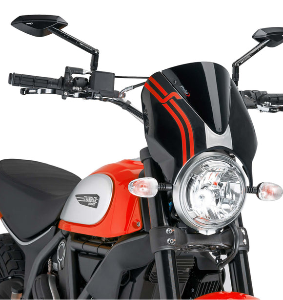 DUCATI SCRAMBLER 800 ICON DARK [2025] – RetroVision Windschild Visier – Getönt