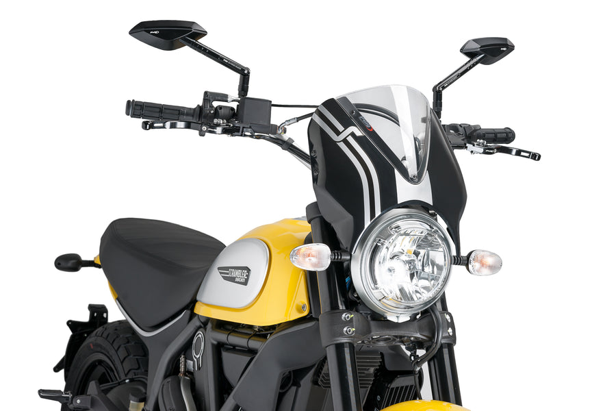 DUCATI SCRAMBLER 800 ICON DARK [2025] – Wizjer szyby RetroVision – Przyciemniany