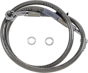 harley-davidson street bob [DRAG SPECIALTIES] – Verlängerte Edelstahl-Bremsleitung - 0