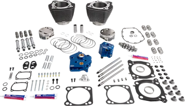 Harley-Davidson FLHFB 1868 Electra Glide Highway King 114 [2023] - 132" Power Package Motorleistungs-Kit – Oberfläche: Schwarz, Hervorgehobene Lamellen – Bild 2