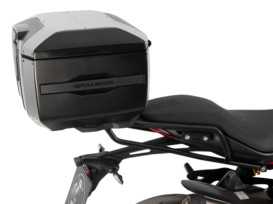 Ducati Monster 890 / + [2026] - Conjunto Smartrack com top case Xcore prata/preto