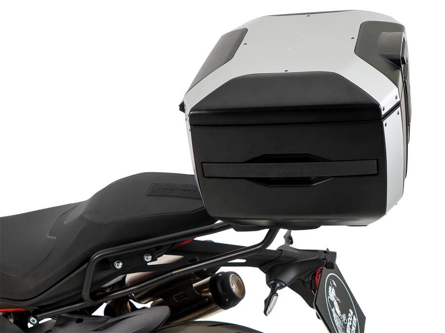 Ducati Monster 890 / + [2026] - Conjunto Smartrack com top case Xcore prata/preto