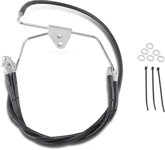 harley davidson flhtcui [DRAG SPECIALTIES] - Extended Black Vinyl Brake Line Kit