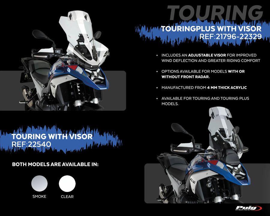 BMW R 1300 GS TROPHY [2025] – bulle touring – transparente