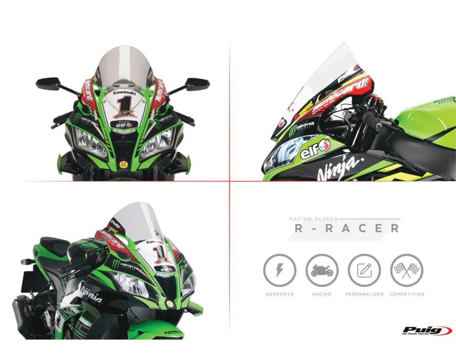 KAWASAKI ZX-10RR NINJA PERFORMANCE [2018] – Ekran R-Racer – Przezroczysty