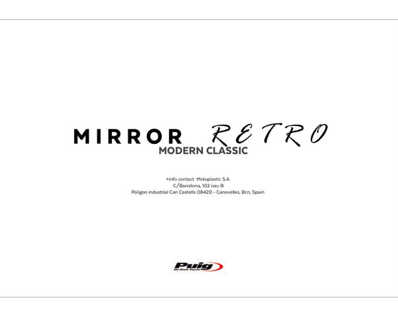 KTM 890 DUKE R [2025] – レトロリアビューミラー – ブラック